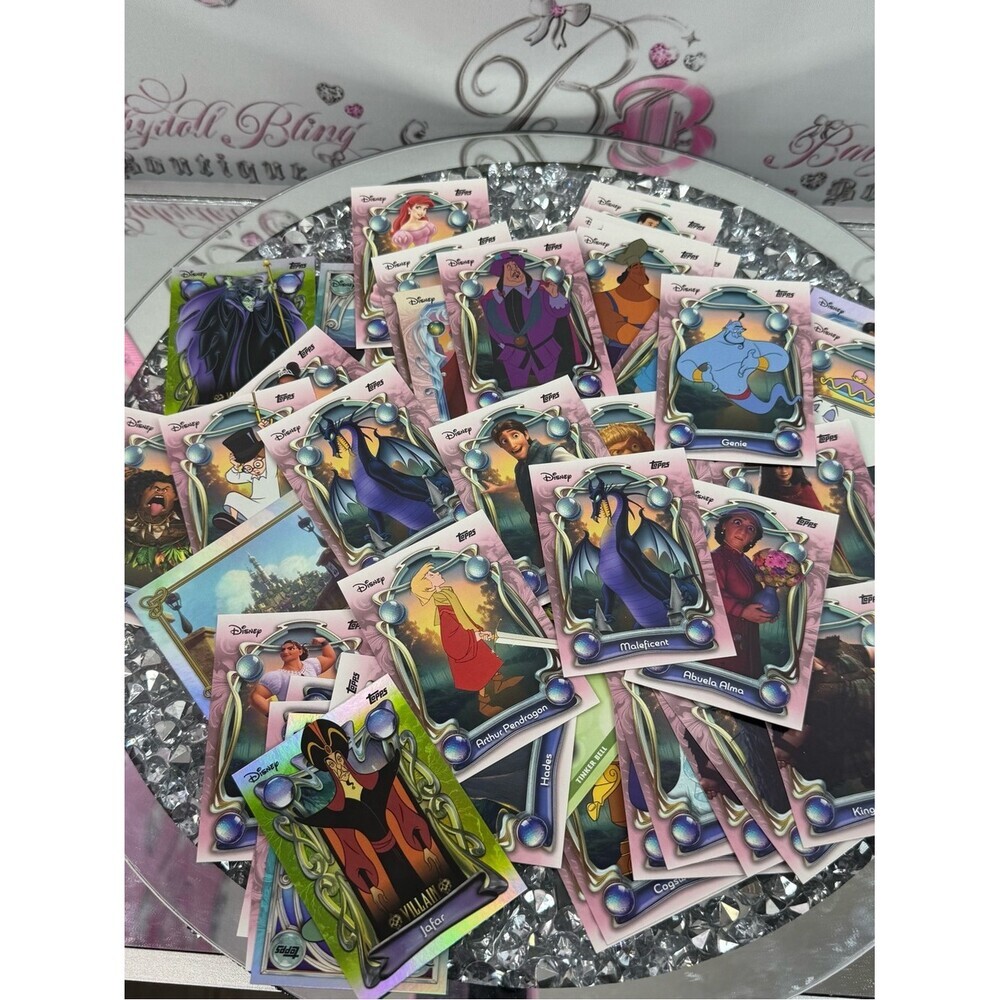 Disney lorcana Villain & Character Trading Cards - Assorted Pink-Trimmed Design